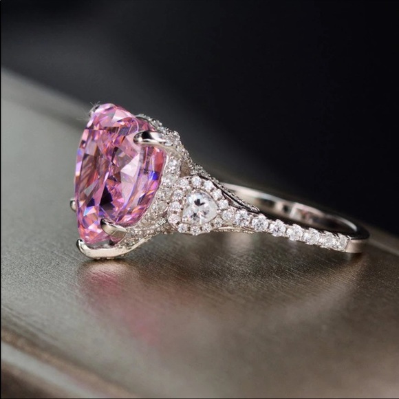 New 925 Silver Lovely Heart Sapphire Ring 💍 - Picture 2 of 6